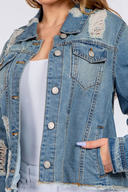 Super Distressed|Denim Jacket