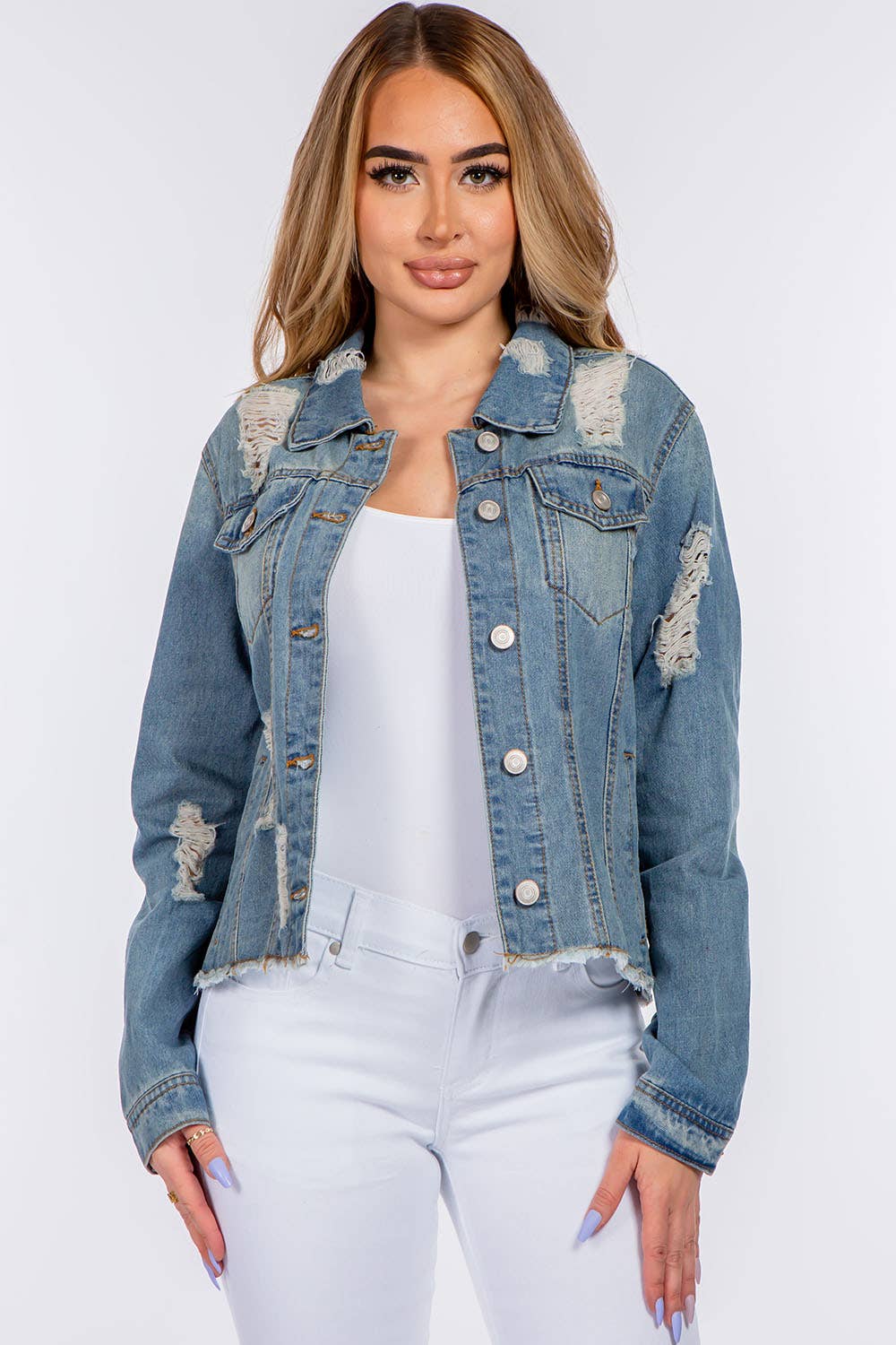 Super Distressed|Denim Jacket