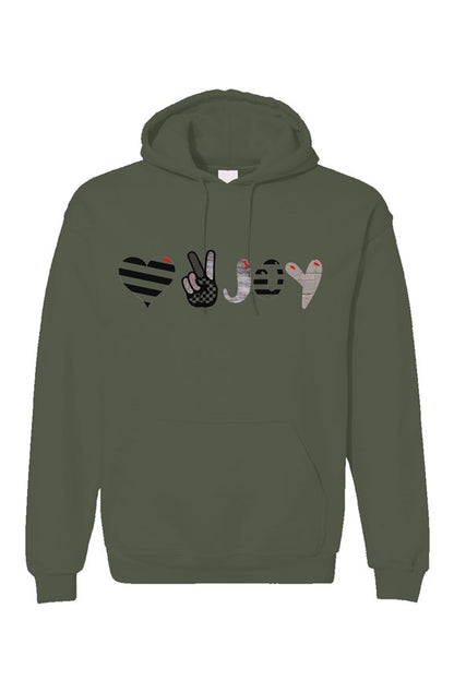 Love, Peace, Joy Hoodie-Ladies Edition