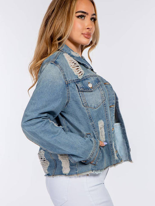 Super Distressed|Denim Jacket