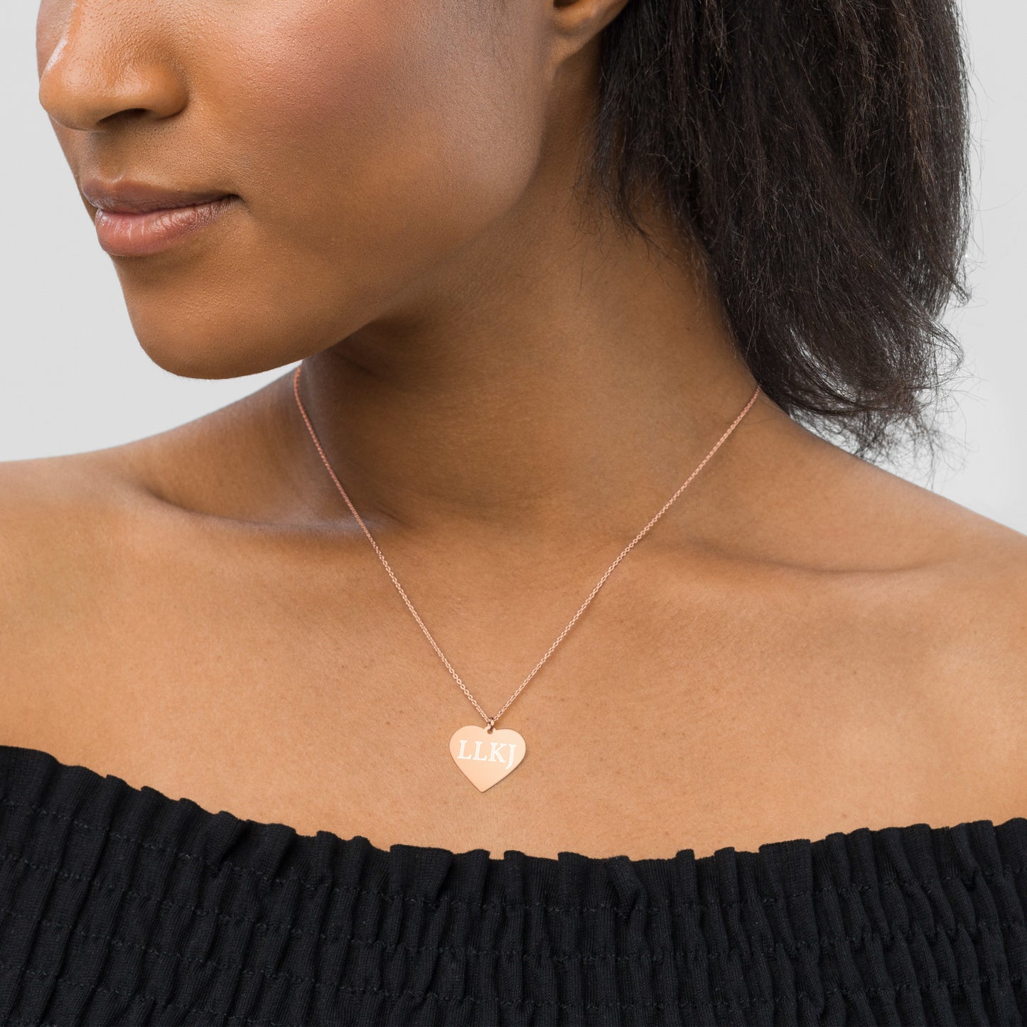 LLKJ Engraved Heart Necklace