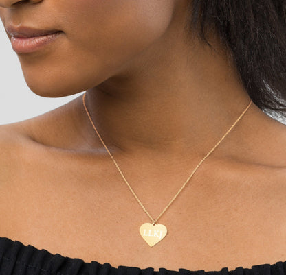 LLKJ Engraved Heart Necklace