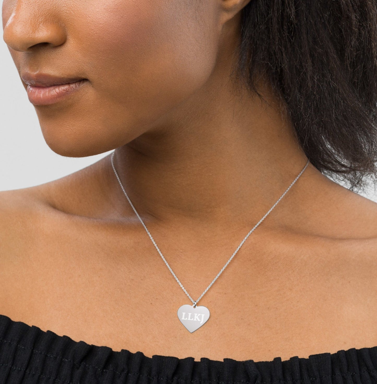 LLKJ Engraved Heart Necklace